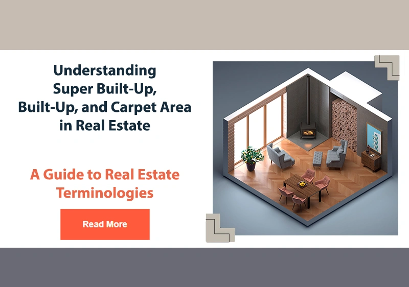 Property area measurement guide showing carpet built up and total area concepts to help homebuyers understand space and pricing