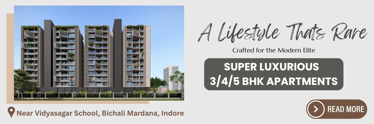 Sarthak Solitaire luxury apartments in Bicholi Mardana Indore offering premium 3 4 5 BHK flats near Vidyasagar School