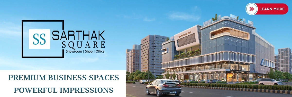 Commercial building in Indore at MR 5 near Super Corridor with retail shops showrooms and office spaces for business use