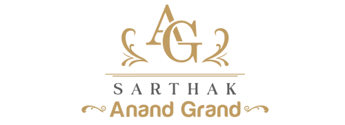 Sarthak Anand Grand logo – shops and 1, 2 & 3 BHK flats opposite Aurobindo Hospital, Ujjain Road Indore