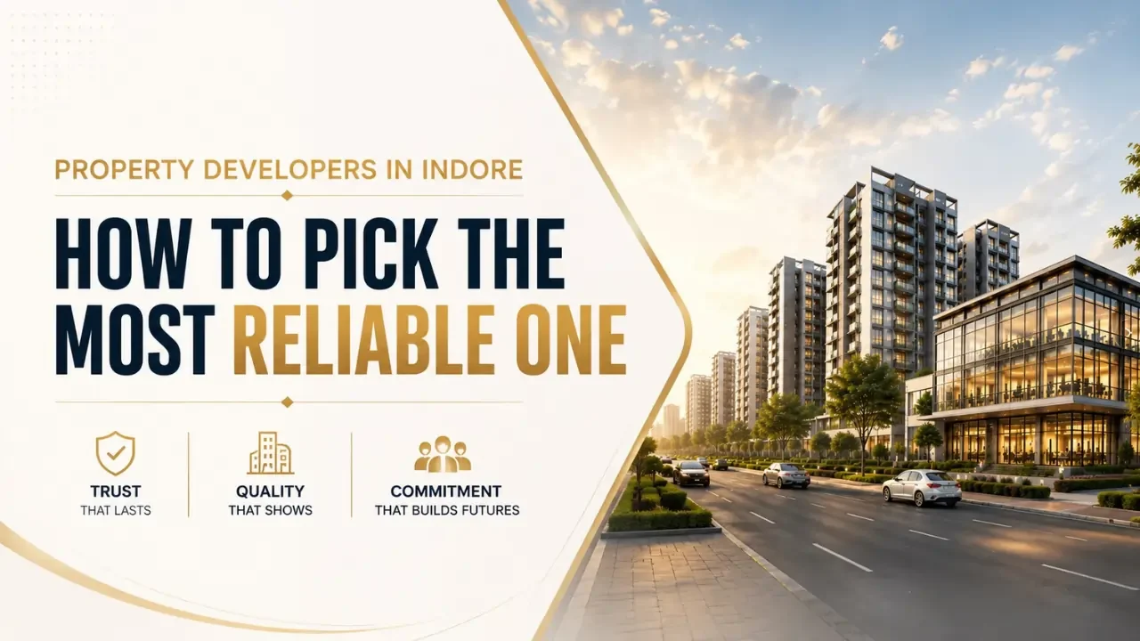 Modern residential property development in Indore highlighting how to choose a reliable property developer in Indore