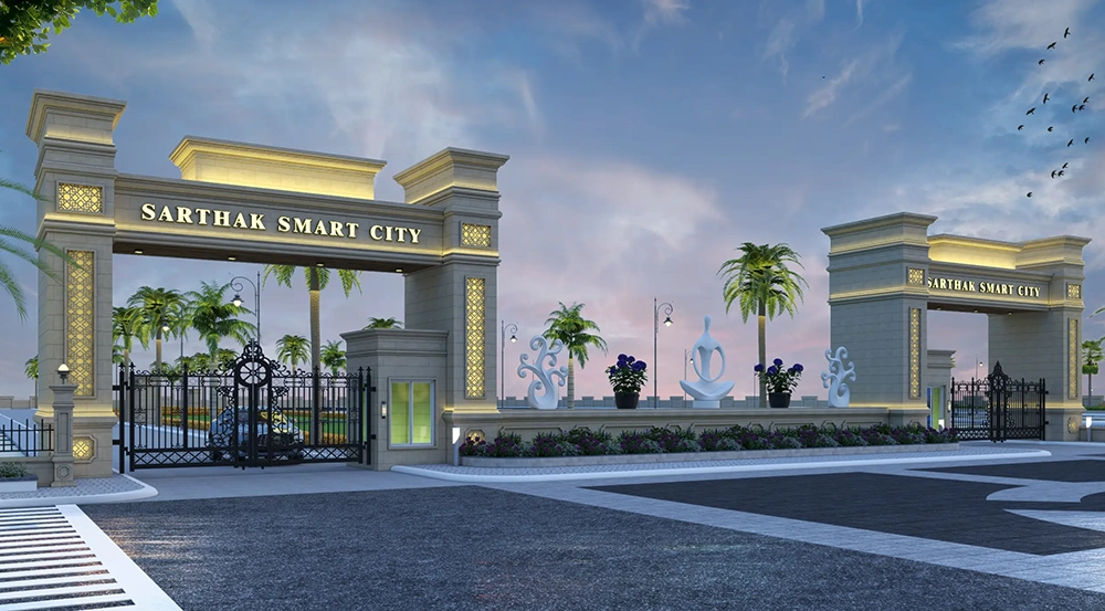 Sarthak Smart City entrance elevation