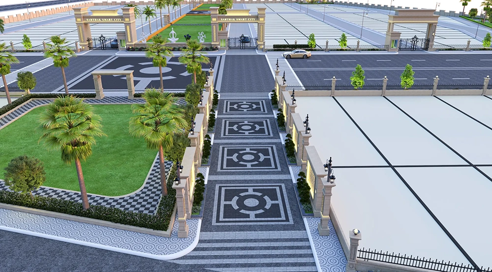 Internal road layout in Sarthak Smart City