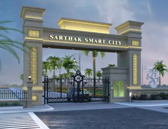 Sarthak Smart City plots in Dhannad Pithampur near DMIC economic corridor offering residential and commercial plots for investment